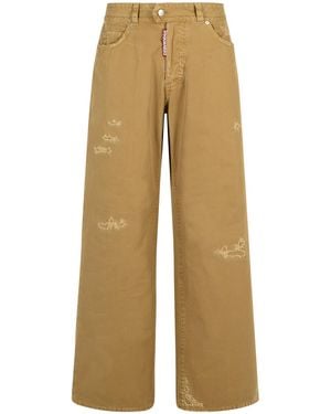 DSquared² '9 To 5' Cotton Pants - Natural