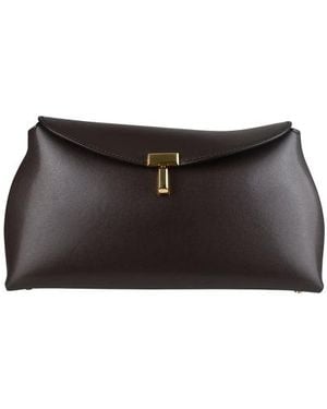 TOTEME T-Lock Clutch - Brown