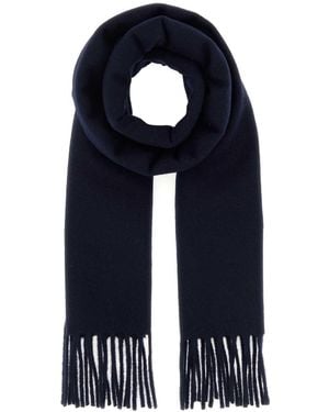 Jil Sander Midnight Wool Scarf - Blue