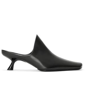 Loewe Emily Leahter Mules - Black