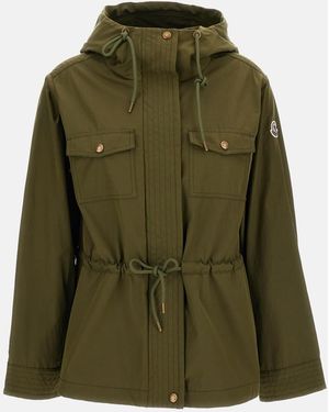 Moncler Shorin Short Cotton Parka - Green