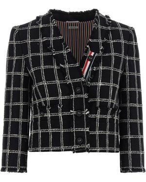 Thom Browne Tweed Blazer - Black