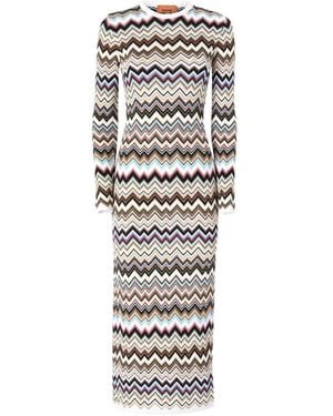Missoni Zig Zag Motif Long Dress - White