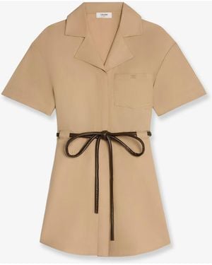 Celine Cotton And Silk Dress - Natural