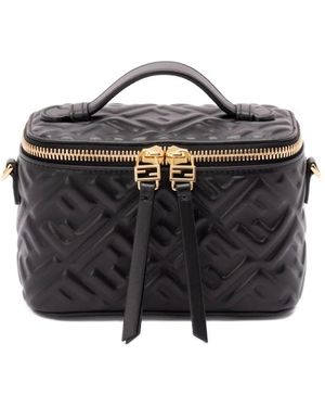 Fendi Leather Vanity Case - Black