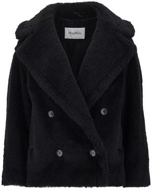 Max Mara Wool-Blend Short Coat - Black