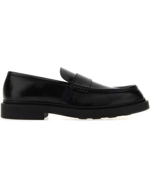 Jil Sander Leather Loafers - Black