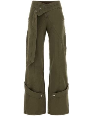 Blumarine Army Cotton Pant - Green