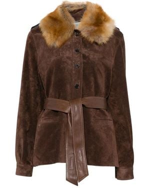 Saint Laurent Jackets - Brown