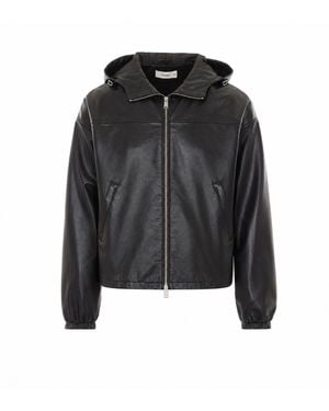 Fendi Leather Blouson - Black