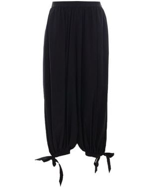 Chloé Fluid Pleated Crepe De Chine Pants - Black