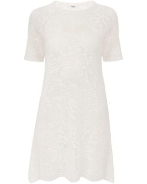 Chloé Cotton Knitted Dress - White