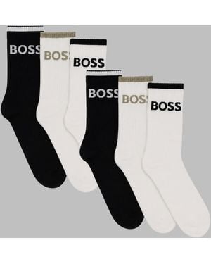 BOSS 3-Pack Calzini Con Logo - White