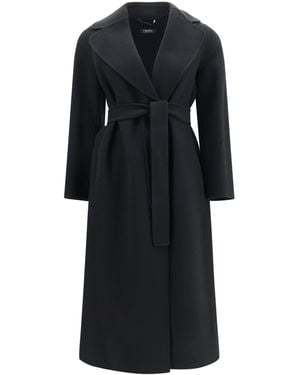 Max Mara 'S Maxmara Poldo Virgin Wool Coat - Black