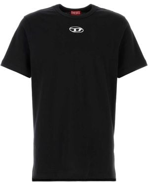 DIESEL Cotton T-Adjust T-Shirt - Black