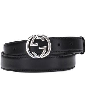 Gucci Gg Leather Belt - White