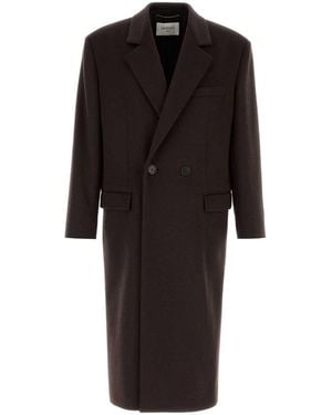 Saint Laurent Chocolate Wool Jacket - Black