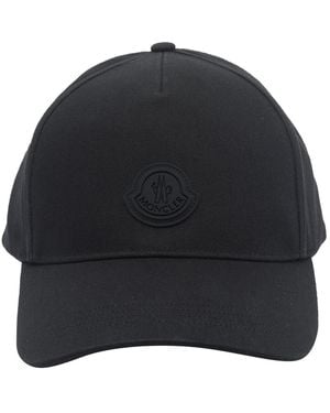 Moncler Logo Patch Baseball Cap - Black