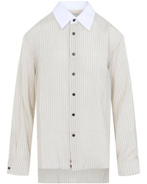 Bottega Veneta Striped Shirt - White