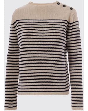 Weekend by Maxmara Striped Cotton Blend Sweater - Multicolor