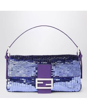 Fendi Baguetteâ 26424 Sequinned Bag - Blue
