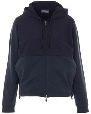 Herno Double Face Interlock Sweatshirt And Master Nylon - Blue