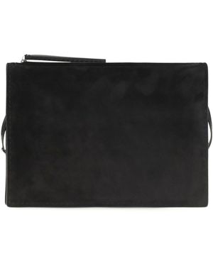 Phoebe Philo Glove Suede Clutch - Black