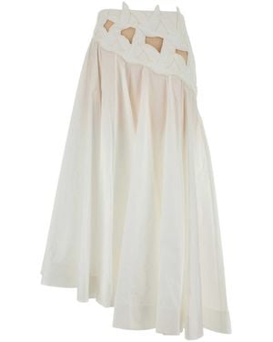 Zimmermann Luna Applique Maxi Skirt - White