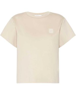 Max Mara Short-Sleeved T-Shirt With A Slightly Boxy Silhouette - White