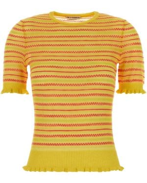 JW Anderson Embroidered Knit Top - Yellow
