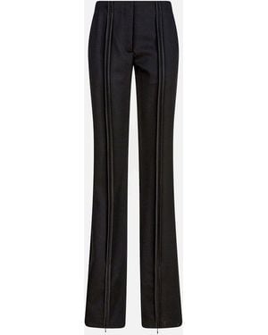 The Attico Long Wool Pant - Black