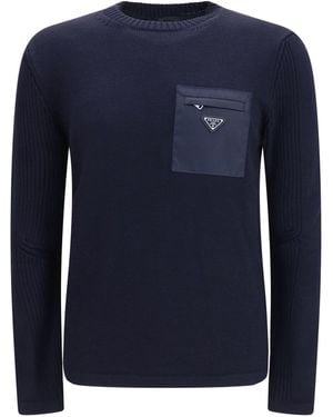 Prada Virgin Wool Sweater - Blue