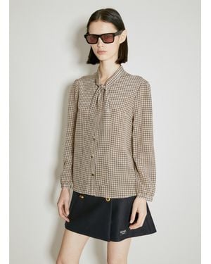 Prada Jacquard Crepe De Chine Shirt - Natural
