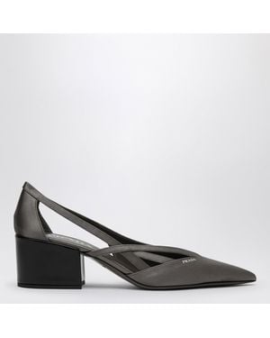 Prada Chic Satin Cut-Out Pumps For - Black