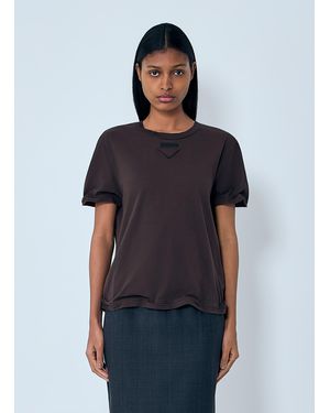 Prada Cotton Jersey T-Shirt - Blue