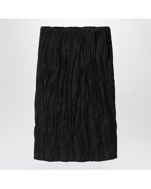 TOTEME Crinkled Linen Skirt - Black