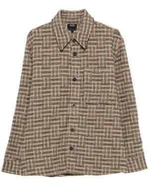 A.P.C. Neutrals Shirts - Brown