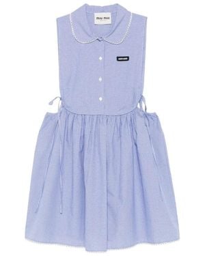 Miu Miu Vichy Cotton Dress - Blue