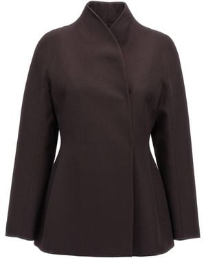Fendi Grain De Poudre Wool Blazer - Black