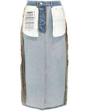 Vetements Inside-Out' Skirt - Blue