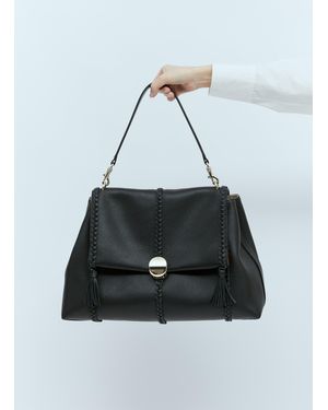 【送料&関税込】ChloAC Embroidered Wool Large Penelope Shoul Chloé Penelope Large wool shoulder bag Chloe