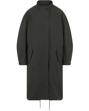 Givenchy Cotton Parka With Stamp Print Clothing - Gray