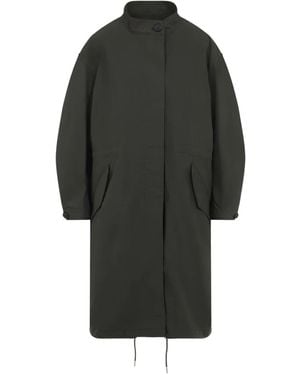 Givenchy Cotton Parka With Stamp Print Clothing - Gray