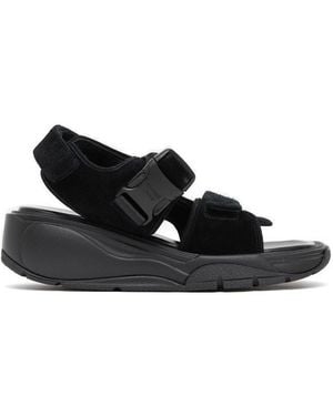Phoebe Philo Pace Suede Leather Sandals - Black