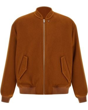 Valentino Garavani 'Vlogo' Bomber Jacket - Brown