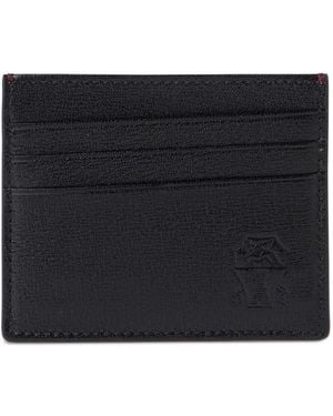 Brunello Cucinelli Leather Credit Card Case - Black