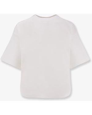 Alaïa Boxy Cotton Blend T-Shirt - White