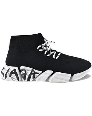 Balenciaga Sneakers Speed Lace Up Graffiti - Black