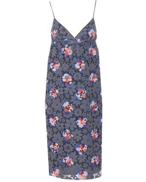 Fendi Dress With Bouquet Pattern - Blue