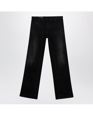 Gucci Low-Rise Cotton Denim Jeans With Web Tape - Black